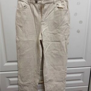 Elegant Cream Women's Trousers